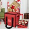 Christmas Ornament Storage Box with Dividers, Christmas Balls Storage Containers with Zipper & 4 Removable Trays - Holds Up to 64 Balls - 600D Oxford Christmas Decoration Storage Organizer, Red